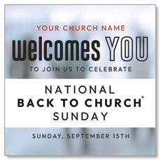 Back to Church Welcomes You Invite 
