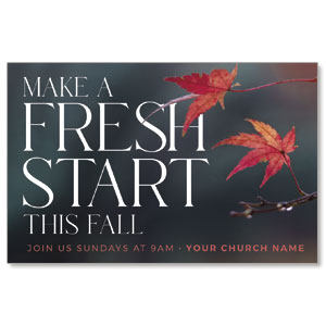 Fresh Start Red Leaves Medium InviteCards