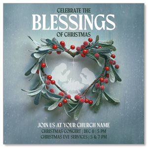 Blessings of Christmas 3.75" x 3.75" Square InviteCards