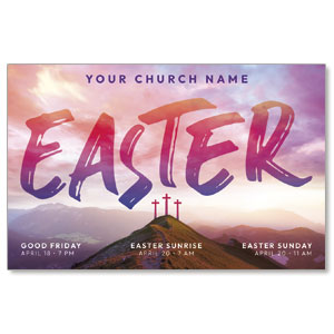 Easter Sunrise Events Crosses Medium InviteCards