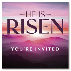 Risen Pink Sunrise Invite 