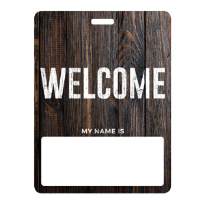 Dark Wood Name Badges