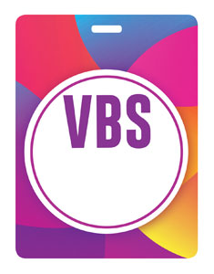 Curved Colors VBS Blank Name Badges