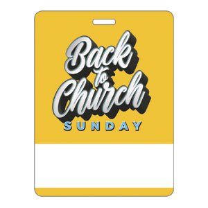 Back to Church Sunday Celebration Name Badges
