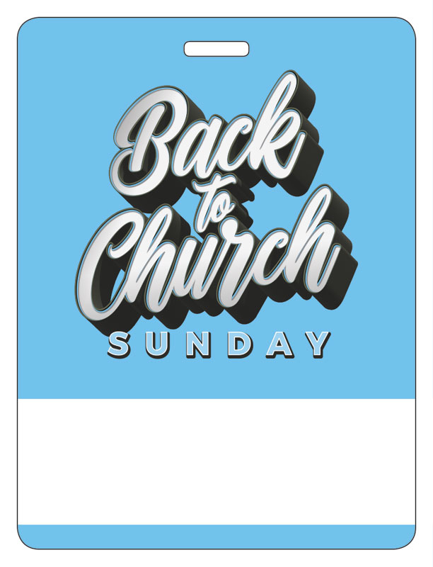 Accessories, Back To Church Sunday, Back to Church Sunday Celebration Blue, 3 x 4