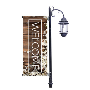 Wooden Slats Spring Light Pole Banners