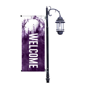Purple Powder Crown Light Pole Banners