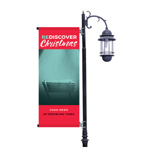 ReDiscover Christmas Advent Manger Light Pole Banners