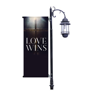 Love Wins Cross Light Pole Banners