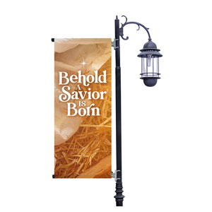 Behold A Savior Light Pole Banners