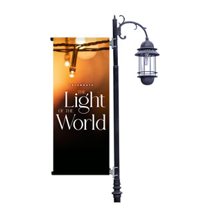 Celebrate Light of the World Light Pole Banners