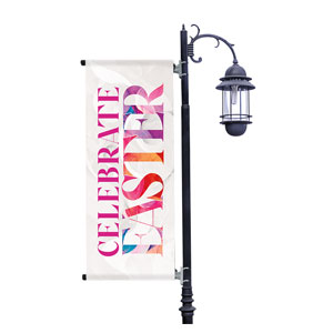 Celebrate Easter Colors Light Pole Banners