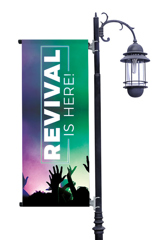 Banners, Easter, Revival is Here, 2' x 5'