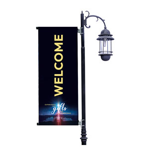 Experience the Gifts of Christmas Light Pole Banners