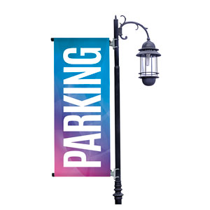 Bright Gradient Parking Light Pole Banners