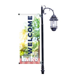 Picnic Table Invited Light Pole Banners