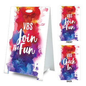 Join The Fun VBS Check In Coroplast A-Frame