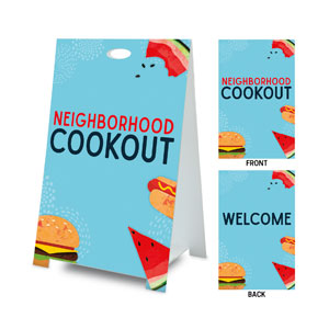 Neighborhood Cookout Coroplast A-Frame