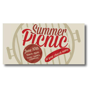 Summer Picnic  11 x 5.5 Oversized Postcard 11" x 5.5" Oversized Postcards