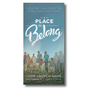 Back to Church Sunday: A Place to Belong 11" x 5.5" Oversized Postcards
