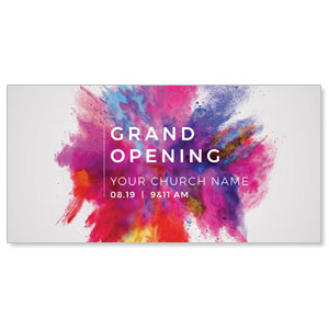 Color Burst Grand Opening 11" x 5.5" Oversized Postcards