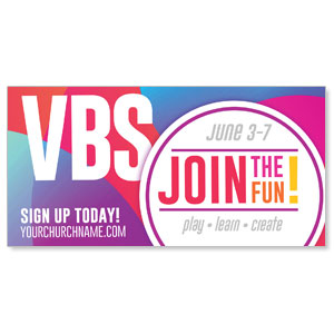 Curved Colors VBS Join the Fun 11" x 5.5" Oversized Postcards