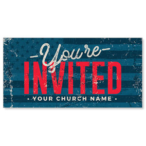 Invited Old Glory 11" x 5.5" Oversized Postcards