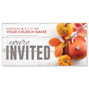 Fall Pumpkins and Branch 11" x 5.5" Oversized Postcards