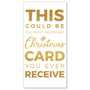 Christmas Gold Could Be 11" x 5.5" Oversized Postcards