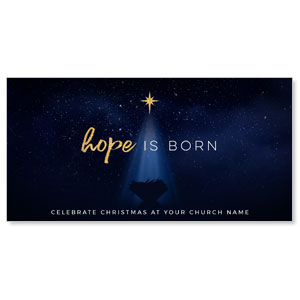 Christmas Star Hope is Born 11" x 5.5" Oversized Postcards