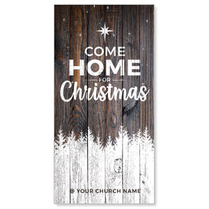Dark Wood Christmas Come Home 11" x 5.5" Oversized Postcards