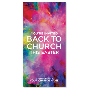 Back to Church Easter 11" x 5.5" Oversized Postcards