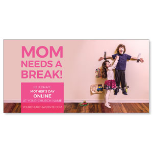 Mom Needs A Break Online 11" x 5.5" Oversized Postcards