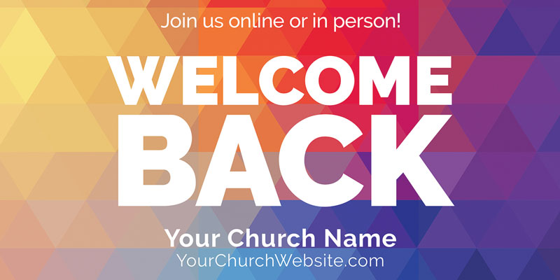 Geometric Bold Welcome Back Postcard - Church Postcards - Outreach ...