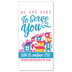 Here To Serve You 11" x 5.5" Oversized Postcards