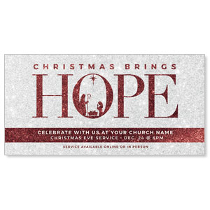 Christmas Brings Hope Sparkle 11" x 5.5" Oversized Postcards