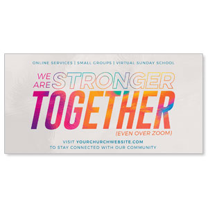 Stronger Even Over Zoom 11" x 5.5" Oversized Postcards
