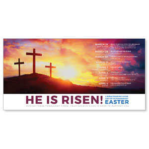 Risen Sunrise Crosses 11" x 5.5" Oversized Postcards