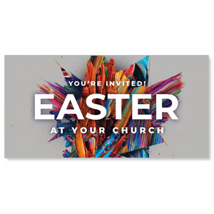 CMU Easter Invite 2021 Grey 11" x 5.5" Oversized Postcards