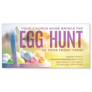 Egg Hunt Front Yard 11" x 5.5" Oversized Postcards