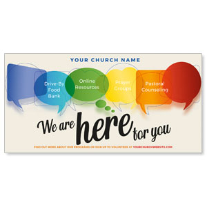 Here For You Bubbles 11" x 5.5" Oversized Postcards