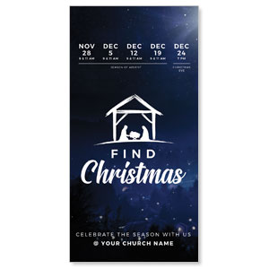 Find Christmas 11" x 5.5" Oversized Postcards