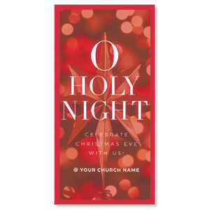 O Holy Night Red Star 11" x 5.5" Oversized Postcards