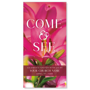 Come And See Flowers 11" x 5.5" Oversized Postcards