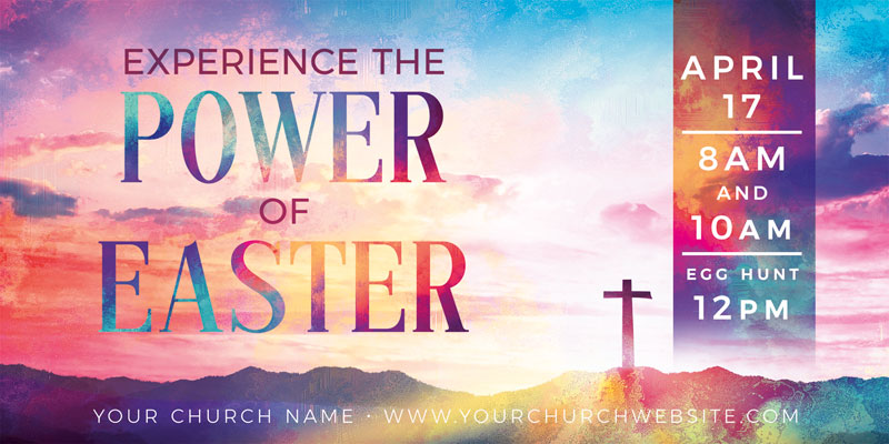 Church Postcards, Easter, Experience The Power, 5.5 x 11
