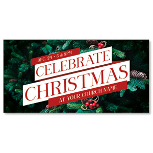 Celebrate Christmas Pine 11" x 5.5" Oversized Postcards
