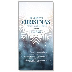 Christmas Snowflake 11" x 5.5" Oversized Postcards