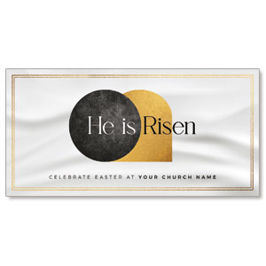 He Is Risen Gold 11" x 5.5" Oversized Postcards