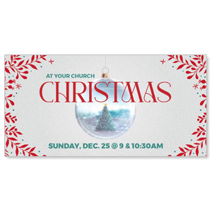 CMU Ornament Christmas 11" x 5.5" Oversized Postcards