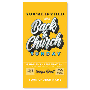 Back to Church Sunday Celebration 11" x 5.5" Oversized Postcards